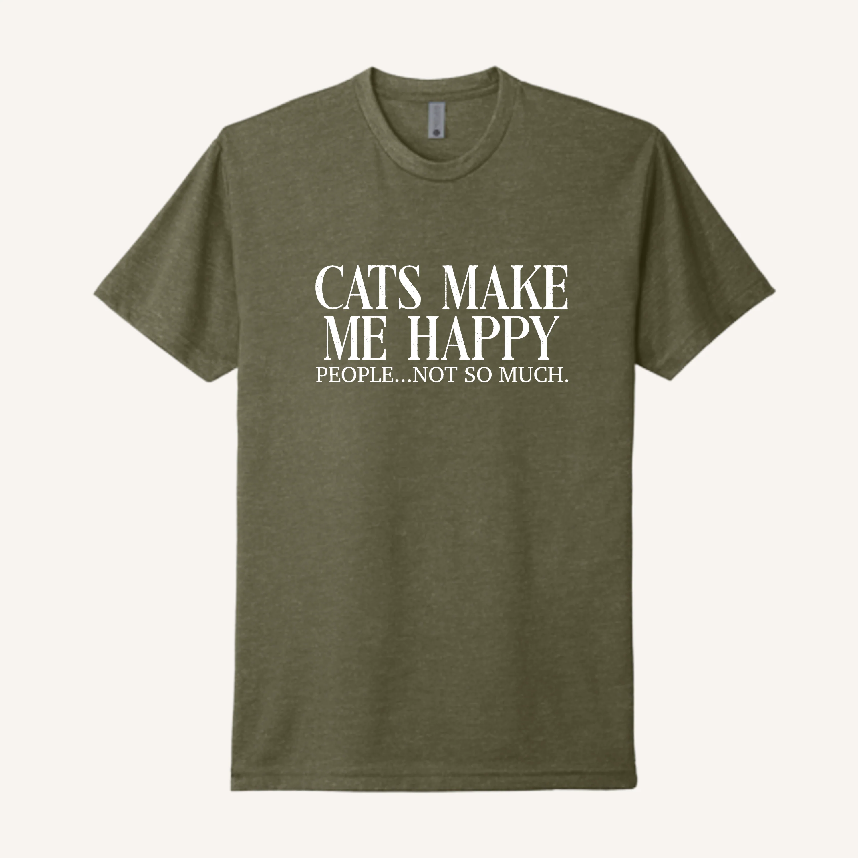 Cats Make Me Happy T-Shirt - Image 7