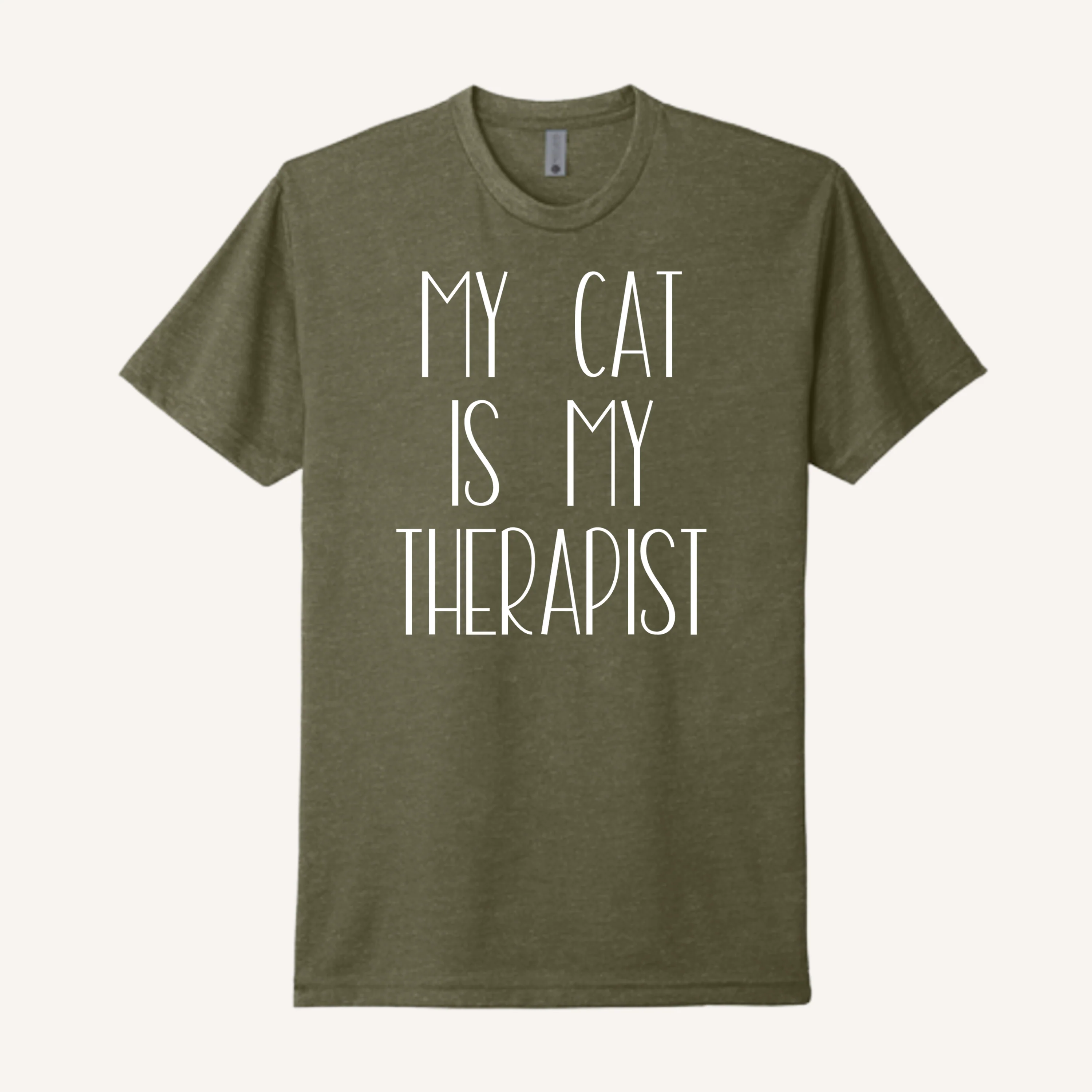 My Cat is my Therapist T-Shirt - Image 4