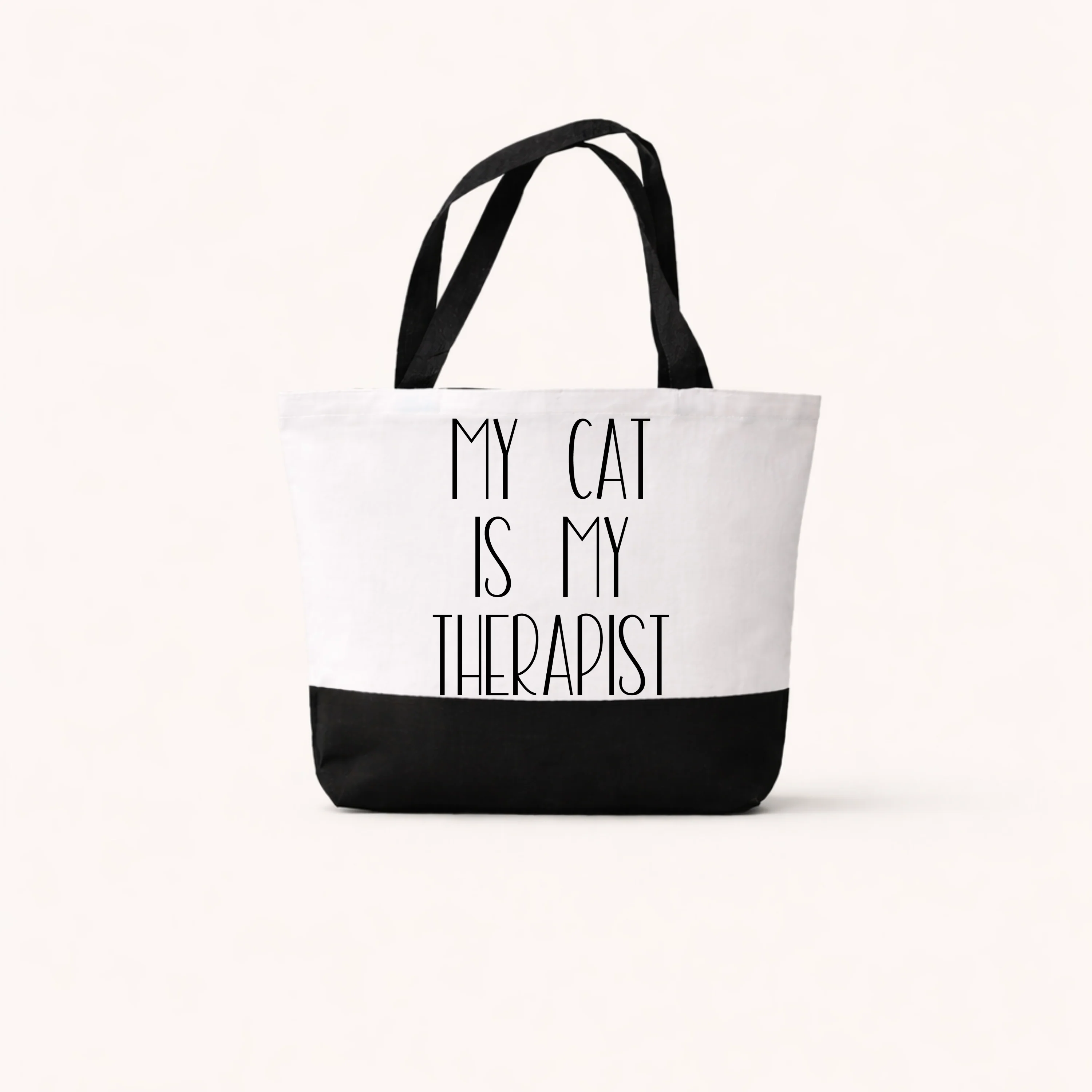 My Cat is My Therapist Tote Bag, Pillow Cover or Blanket – Pet Lover Gift - Image 3