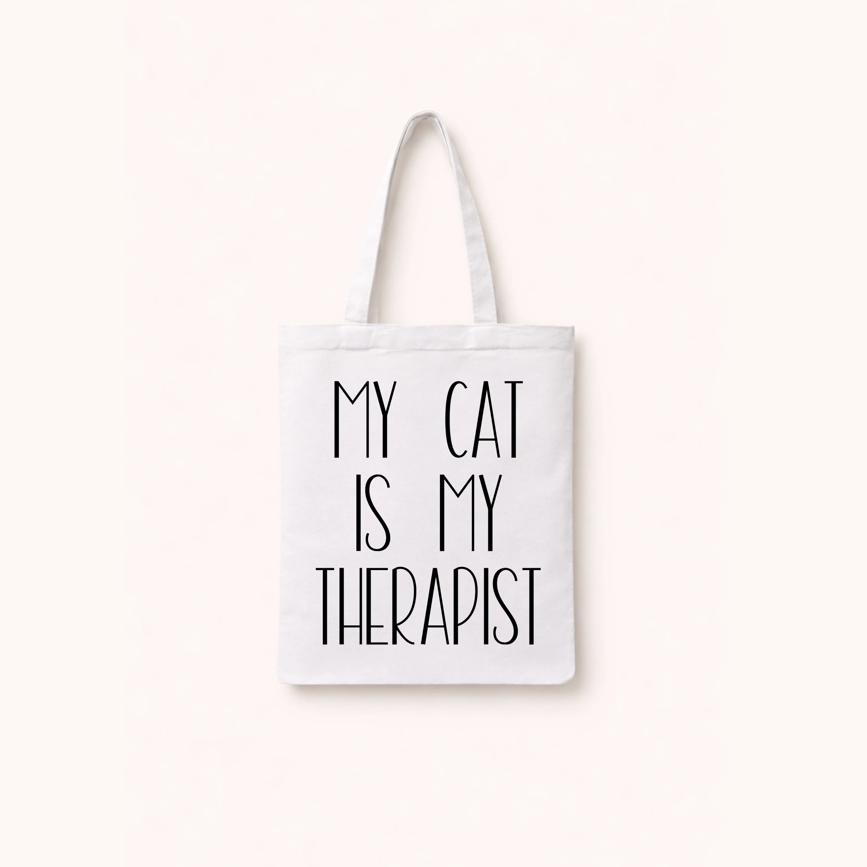 My Cat is My Therapist Tote Bag, Pillow Cover or Blanket – Pet Lover Gift - Image 4