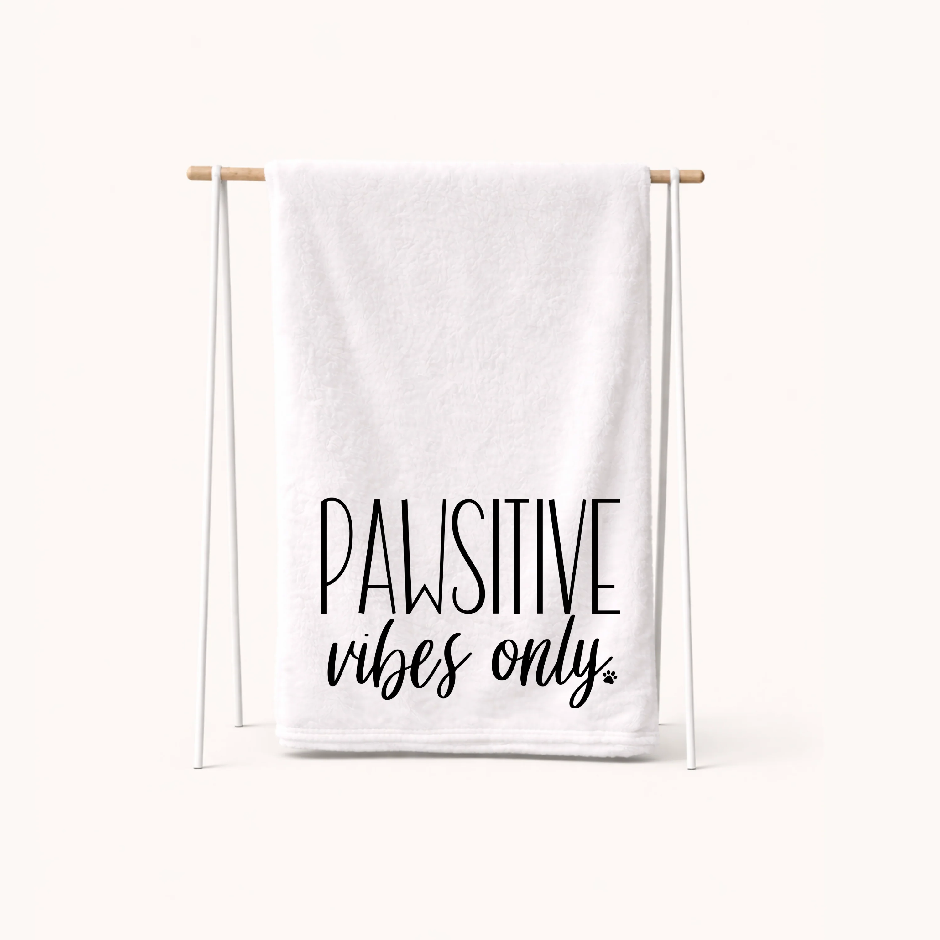 Pawsitive Vibes Only Tote Bag, Pillow Cover or Blanket – Pet Lover Gift - Image 2