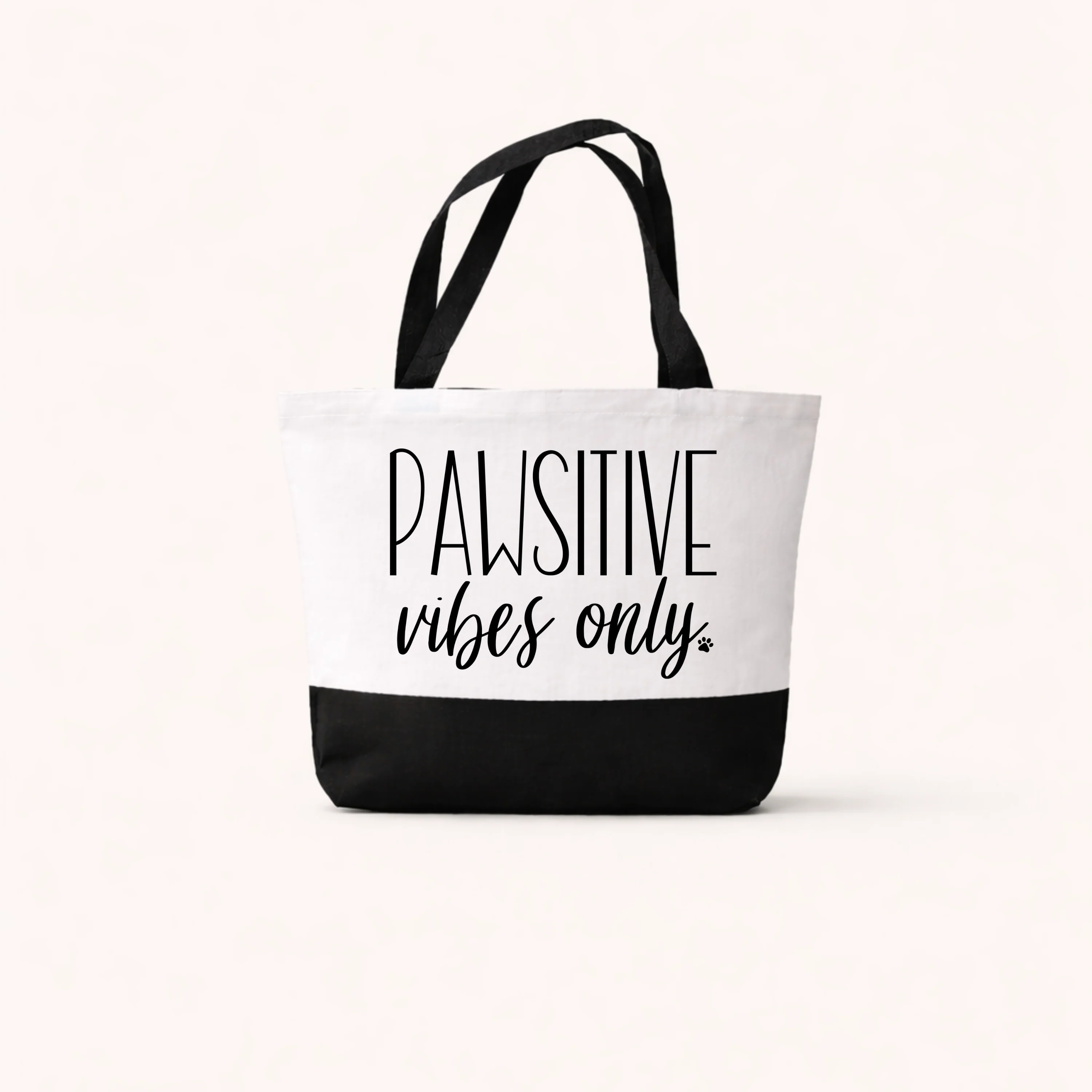 Pawsitive Vibes Only Tote Bag, Pillow Cover or Blanket – Pet Lover Gift - Image 3