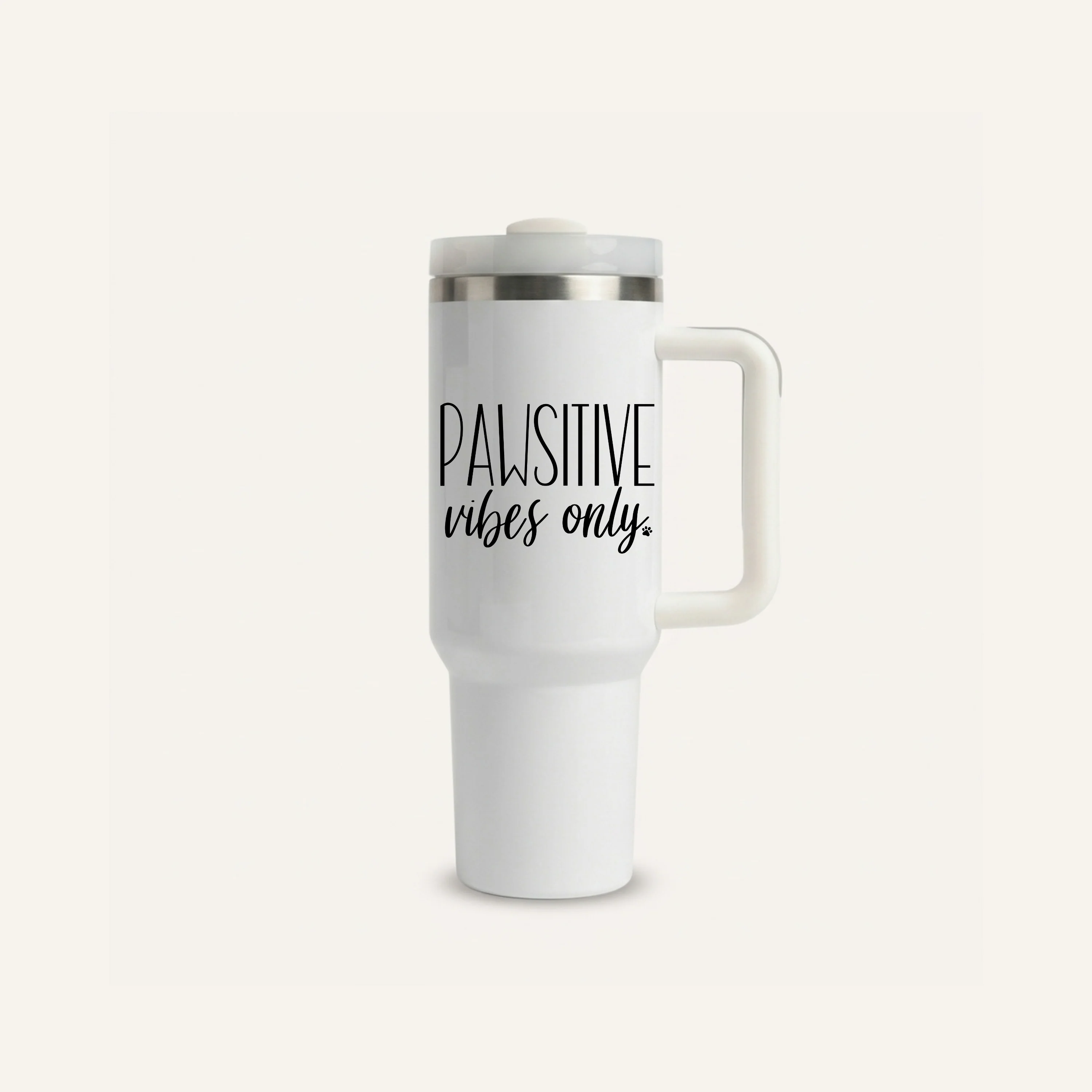 Pawsitive Vibes Only Insulated Tumbler or Ceramic Coffee Mug – Pet Lover Gift - Image 3