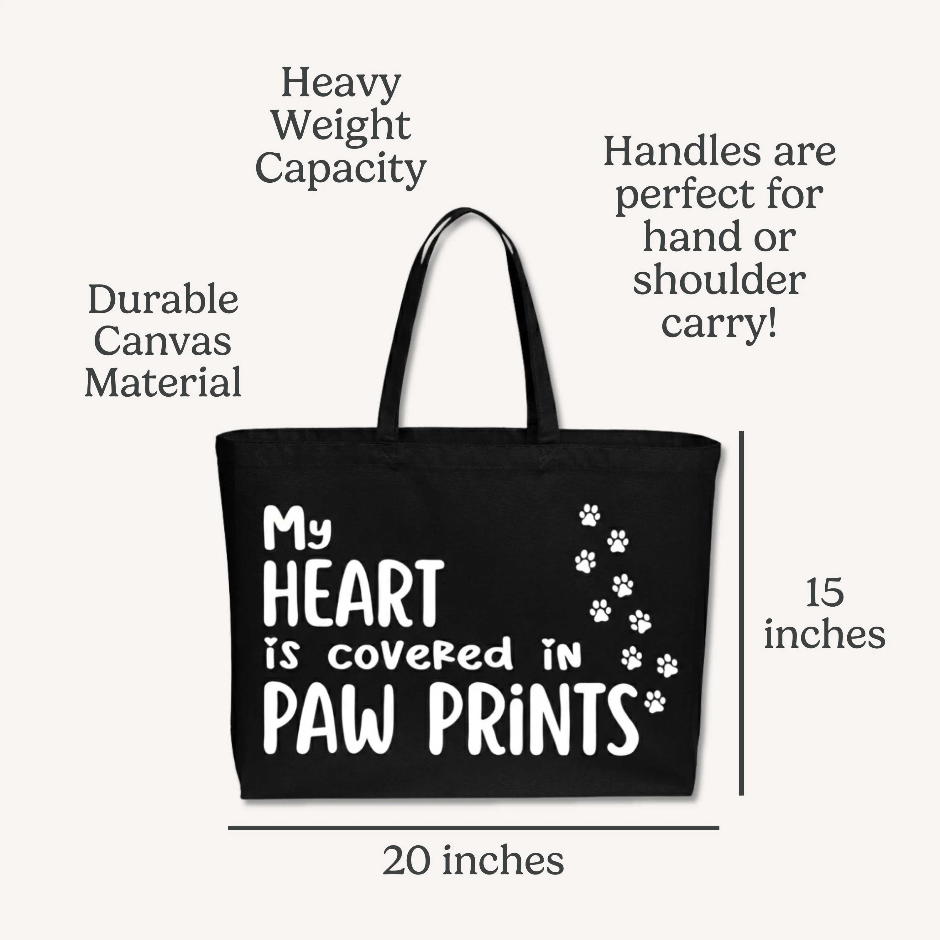 Pet Lover Canvas Tote Bag - Image 4